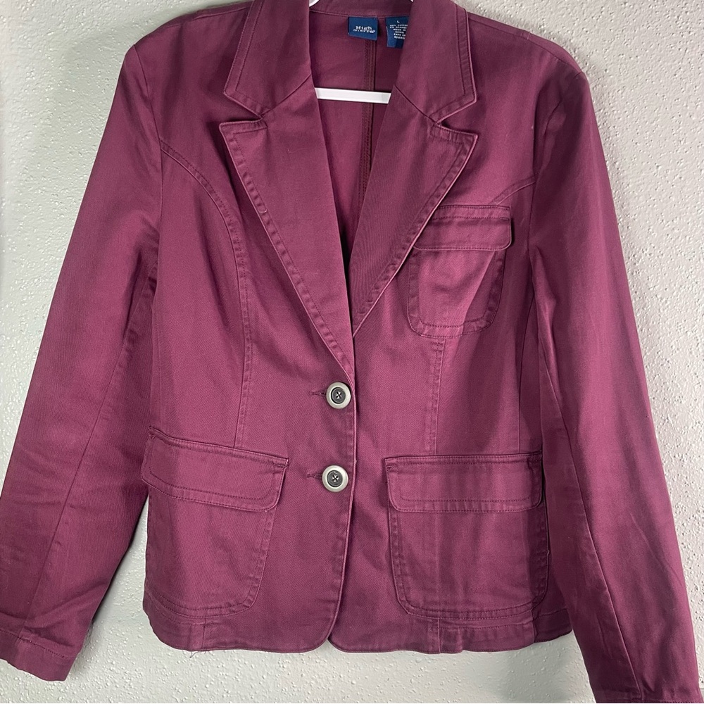 High Sierra Purple Blazer with Notched Lapels and Relaxed Fit